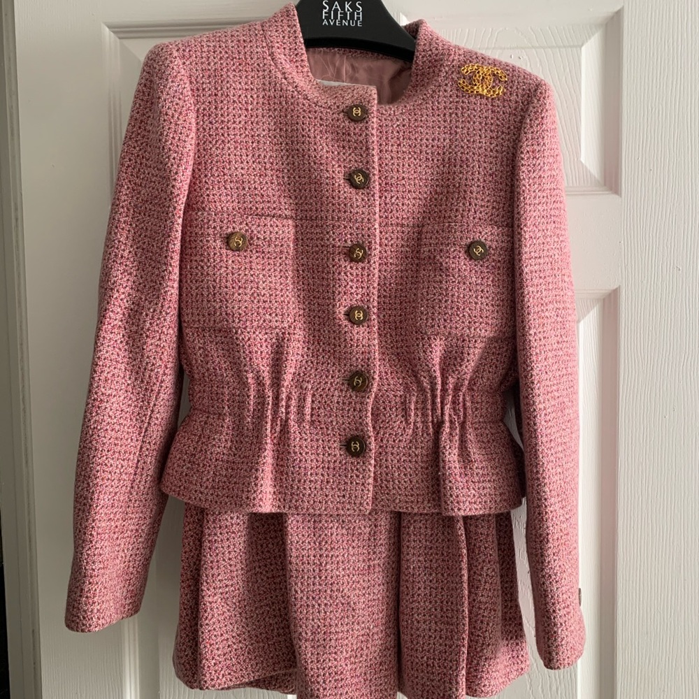 Vintage cashmere Chanel suit